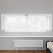 Tenda in Pizzo con tende Bianco 120 x 300 cm Poliestere 4107893