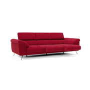 Donatello Divano con 3 sedute allungabili braccioli contenitore e poggiatesta reclinabili in tessuto smacchiabile T23 265 cm bordeaux