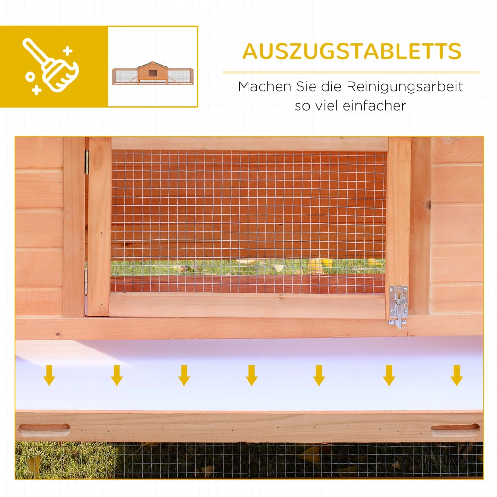 Recinto per Animali Domestici con 2 Gabbie e Rampa ¨C zephmum ¨C Naturale e Verde 309x79x86 cm