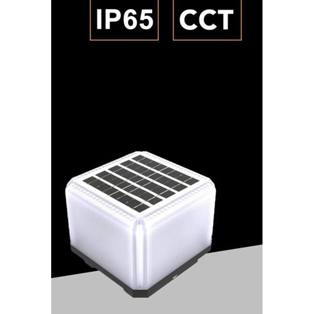 Trade Shop - Lampada Faretto Solare A Led Da Esterno 90lm Cct Calotta Ip65 Da Giardino Viali Zq150-3c -