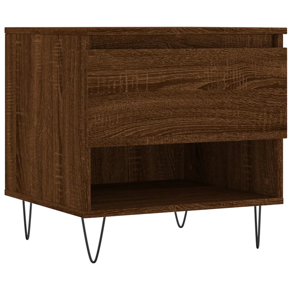 2 pz Tavolini salotto | Tavolino da caff¨¨ | Tavolino da Soggiorno Rovere Marrone 50x46x50 Legno Multistrato