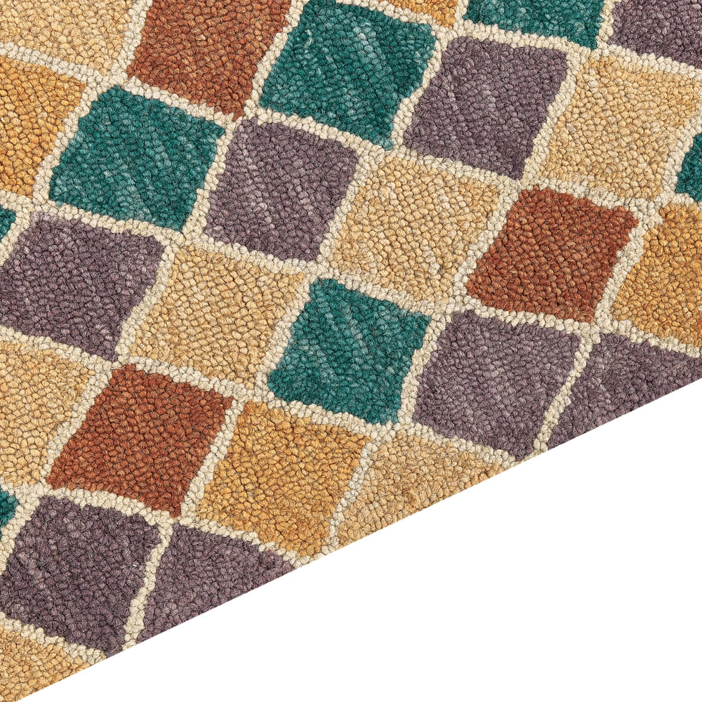 Tappeto moderno con motivo geometrico 160 x 230 cm multicolore camera da letto salotto