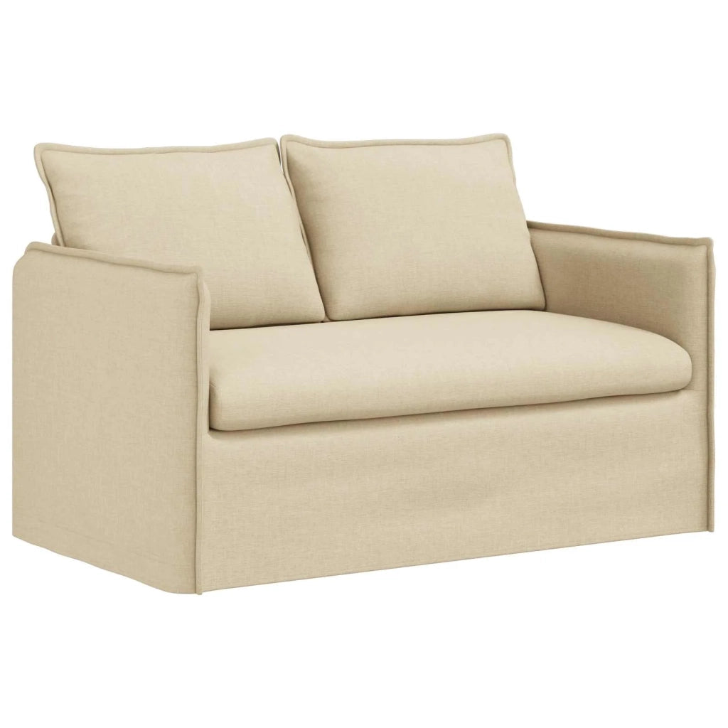 Divano 2 pcs Crema 196 x 82 x 85 cm Tessuto