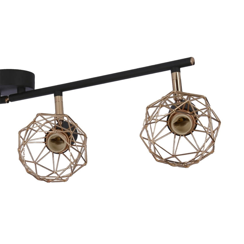 Candellux Acrobat plafoniera metallo rame/nera 4xE14