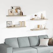 Scaffali a Parete 4 pz Rovere 90x23,5x3,8 cm in MDF 323882