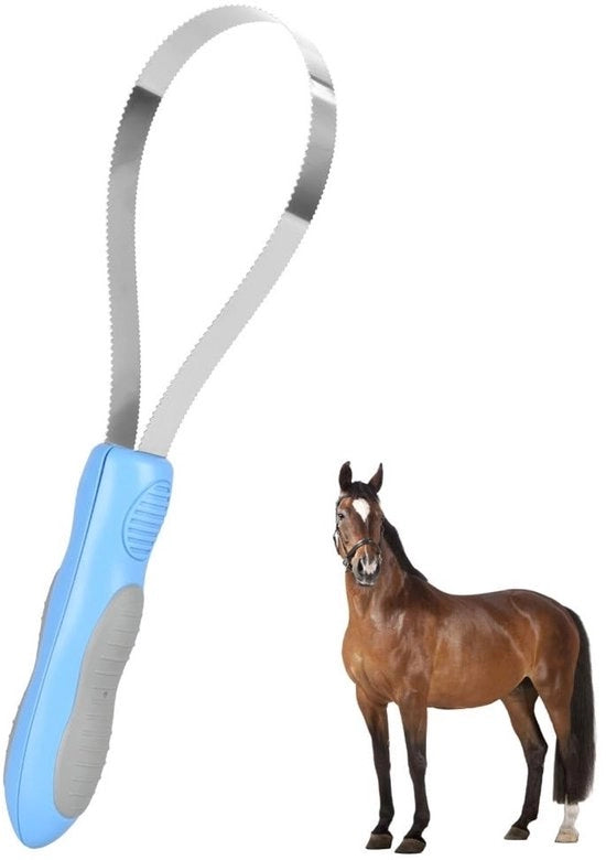 Pet Grooming Borstel Bicchiere - Lame in Acciaio Inossidabile - Manubrio Removibile - Pala Antiscivolo - Trattamento Efficiente - Adatto per Animali con Pelo Corto/Lungo - Spazzola per Animali