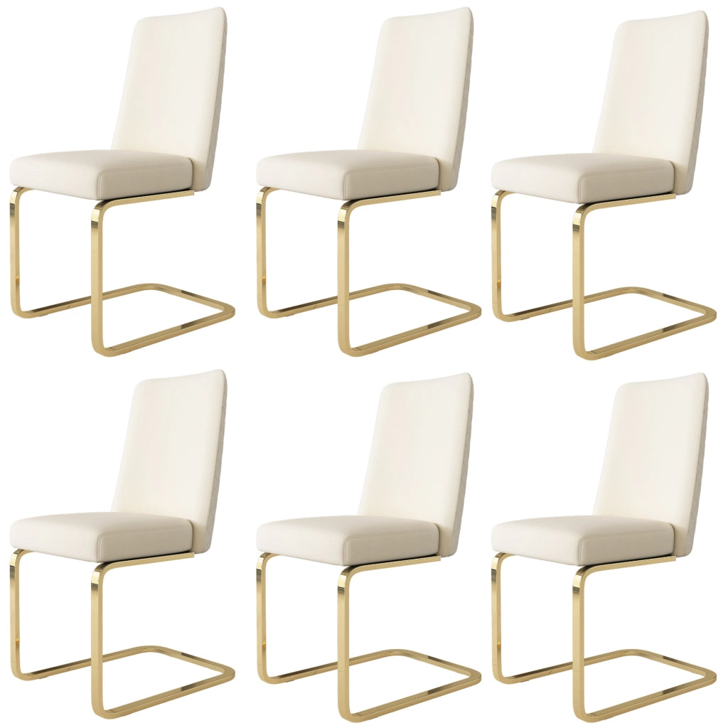 SEDIA da pranzo in velluto beige, set da 6 pezzi