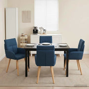 Sedie da pranzo 4 pcs Tessuto Blu 60 x 56 x 96 cm 3428364