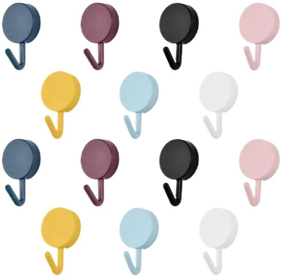 Hanger a muro da 14 pezzi - Autoadesivo - Duraturo - Hanger decorativo - Supporto chiave - Imbottito - Ganci