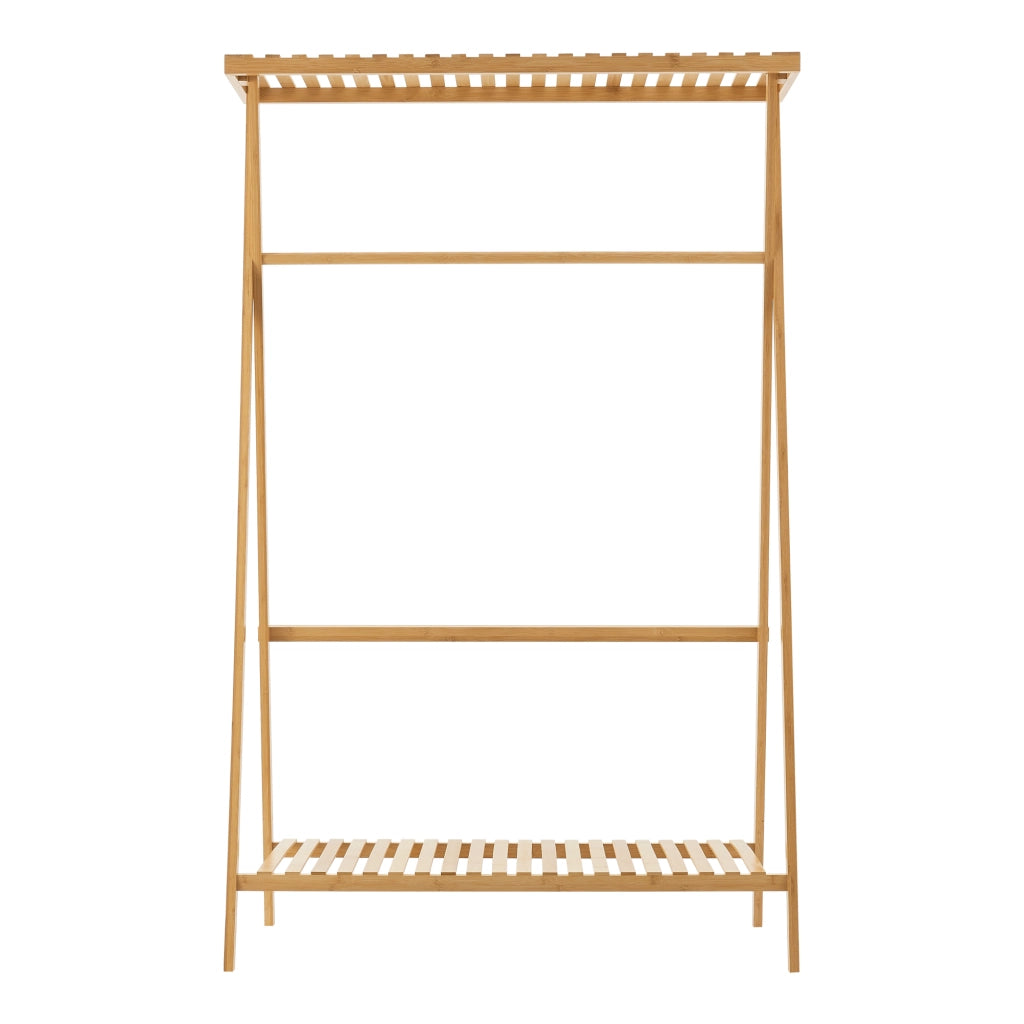 Stand Appendiabiti Horten in Bambù 140 x 90 x 45 cm Naturale [en.casa]