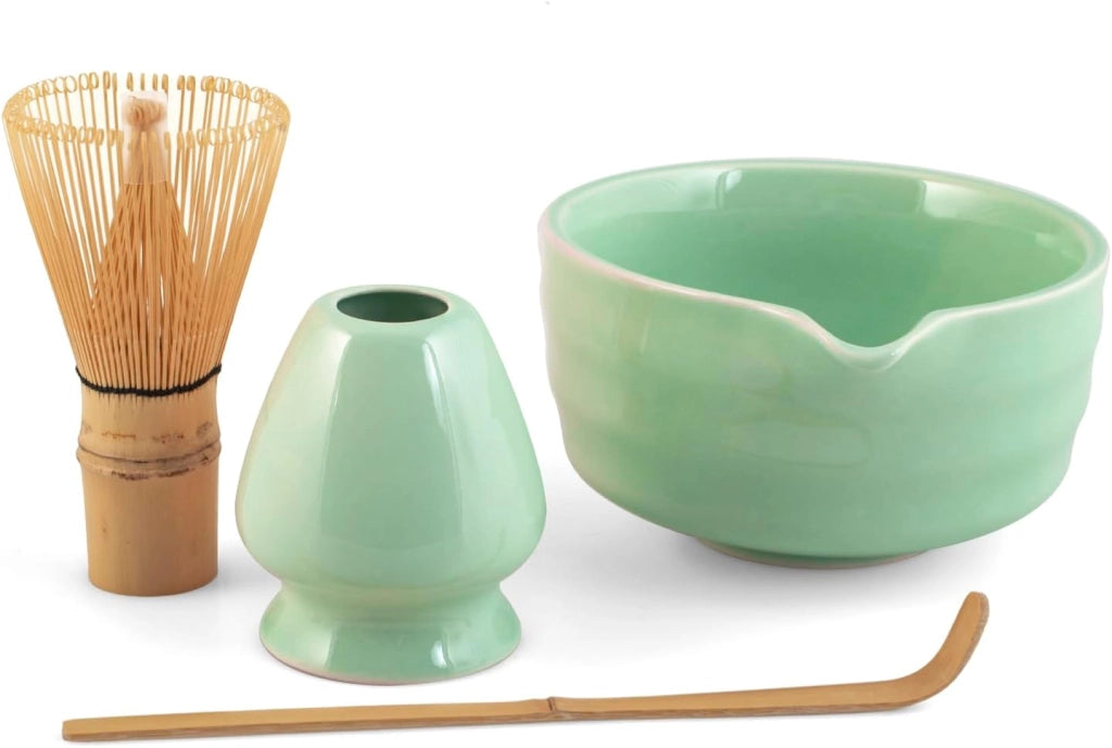 Confezione 4 pezzi matcha tea in porcellana verde