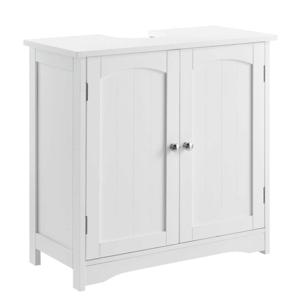 Mobile Sottolavabo da Terra con 2 Ante e Ripiano 60 x 60 x 30 cm - Bianco [en.casa]