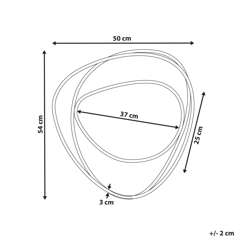 Specchio decorativo in metallo dorato da appendere alla parete elemento decorativo per camera da letto soggiorno e corridoio stile moderno e glamour