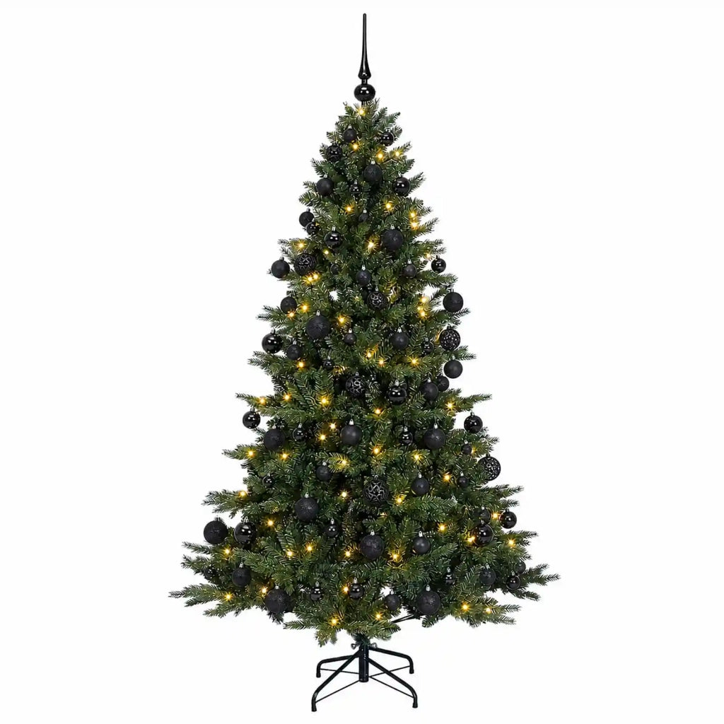Albero di Natale artificiale con palline 210 cm 300 LED 3466395