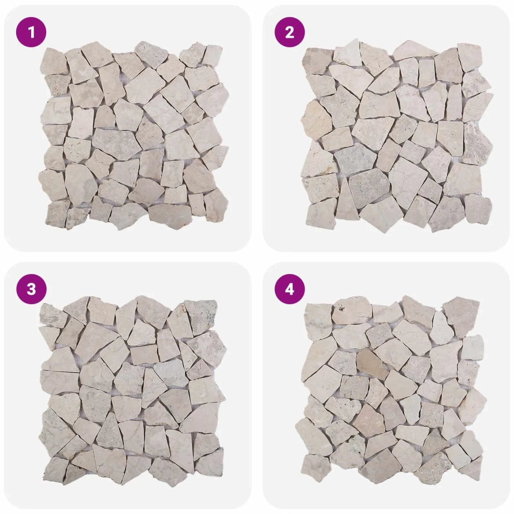 Piastrelle Mosaico Crema 30 x 30 cm Marmo 42033527