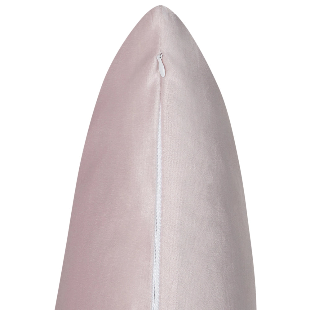 Set di 2 cuscini in velluto rosa con motivo a nuvolette 45 x 45 cm morbida imbottitura