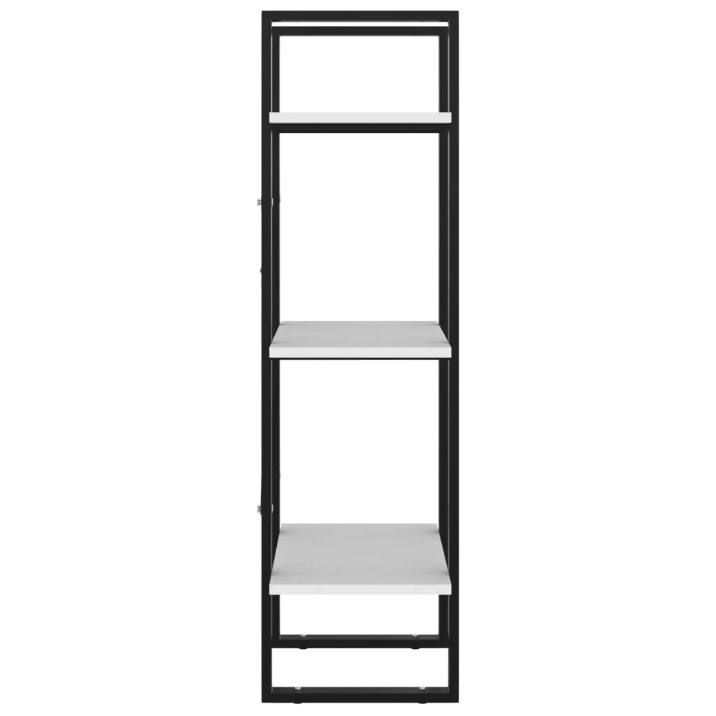 Libreria a 3 Ripiani-Scaffale per Libri-Mobile di Stoccaggio Bianca 40x30x105 cm in Legno Multistrato