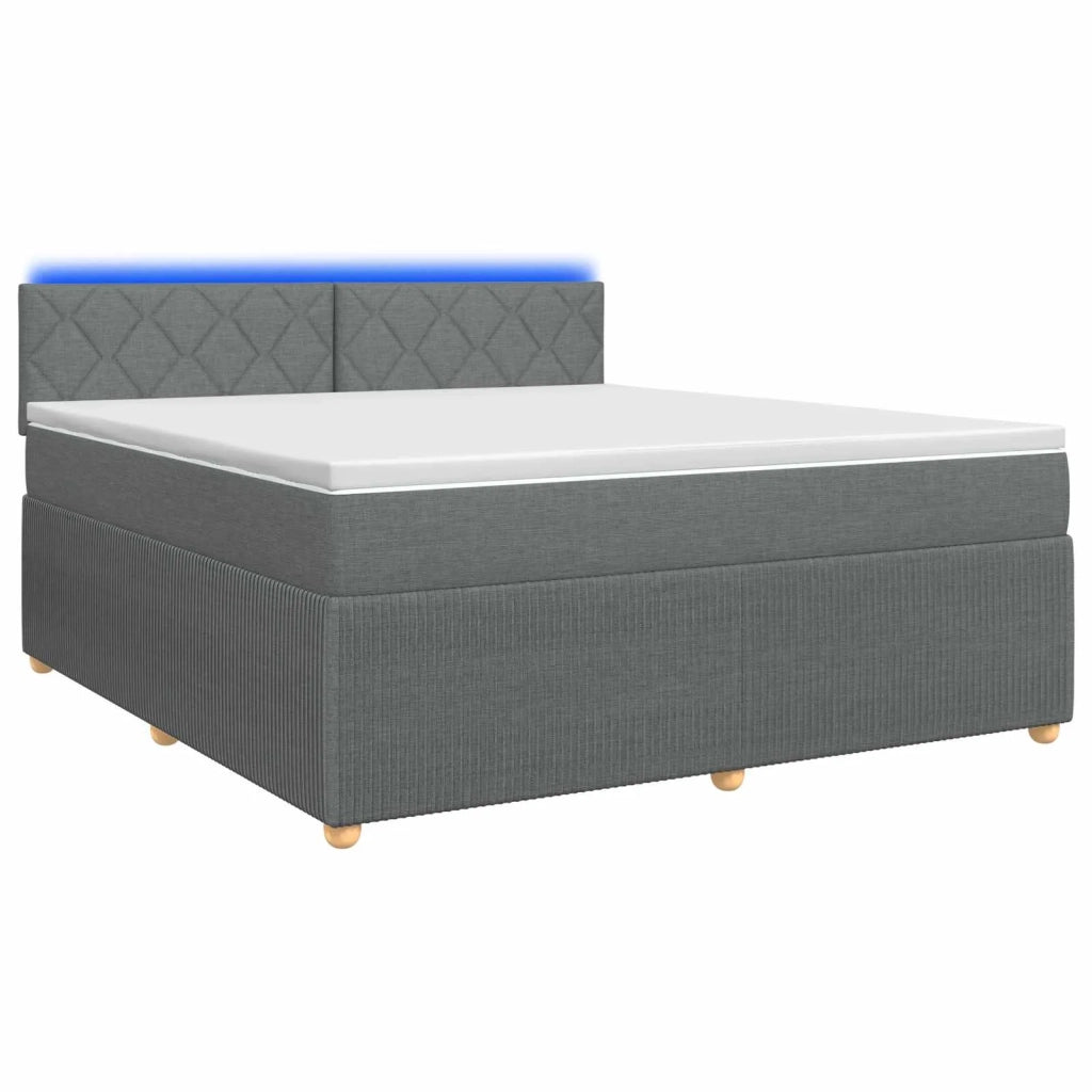 Letto box spring con materasso Grigio Scuro 160 x 200 cm 3452975