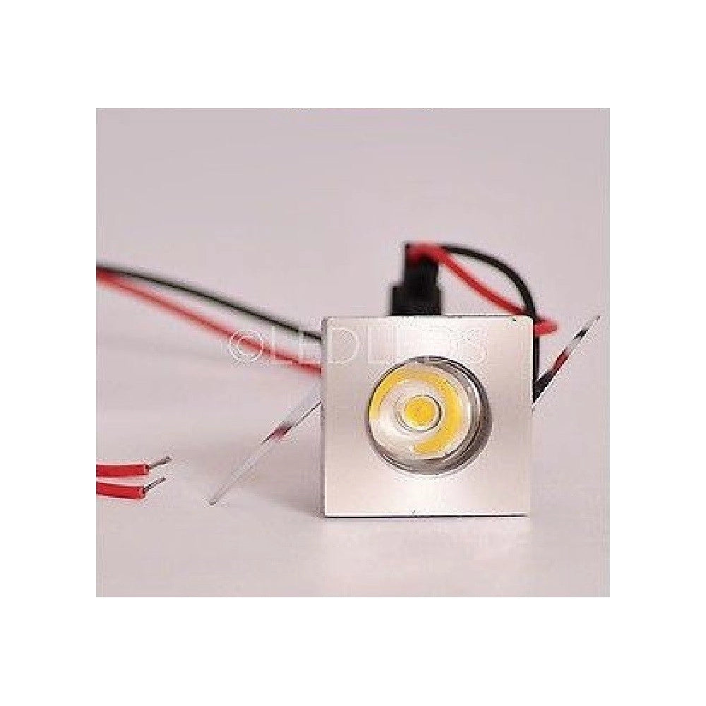 Trade Shop - Punto Luce Faretto Led Incasso 1 Led 1w Luce Calda 220v Cielo Stellato Quadrato -