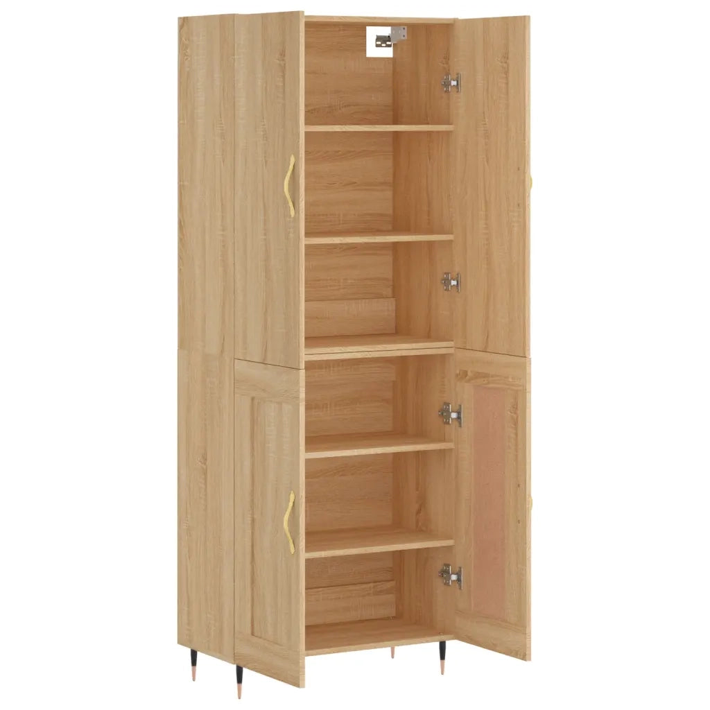 Credenza Rovere Sonoma 69,5x34x180 cm in Legno Multistrato 3195774