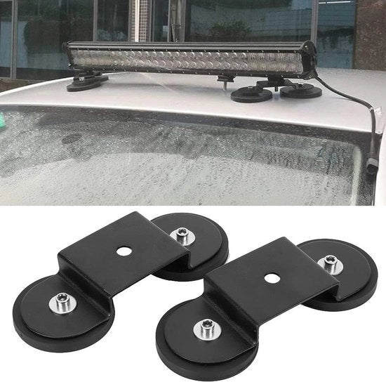 Sostegno Magnetico per Striscia di Luce - Montanti di Montaggio Universali - Robusto e Forte - 2 Pezzi - Adatto per SUV - Utile per Auto