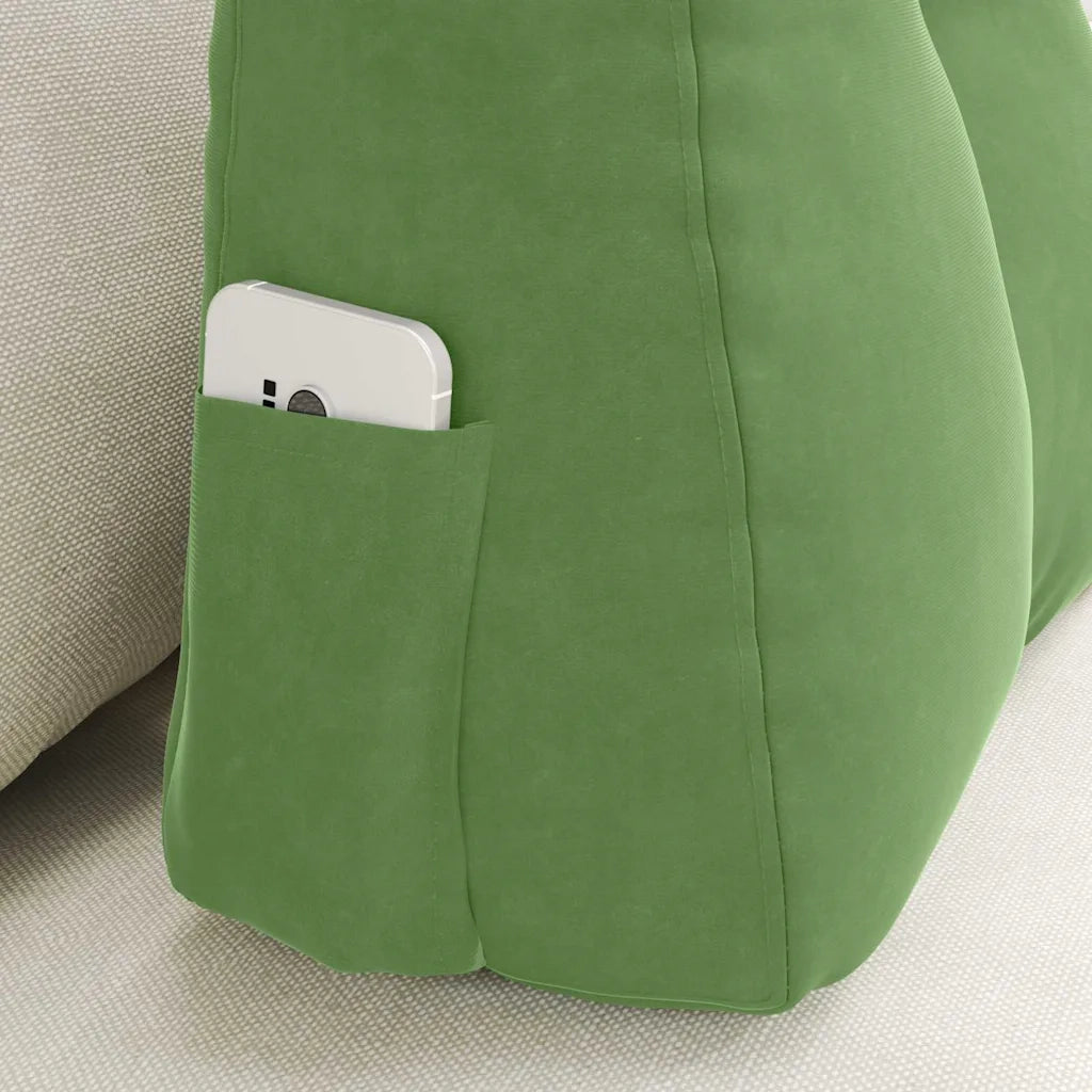 Cuscino per Schiena | Cuscino dorsale Verde chiaro 60 x 24 x 50 cm Velluto