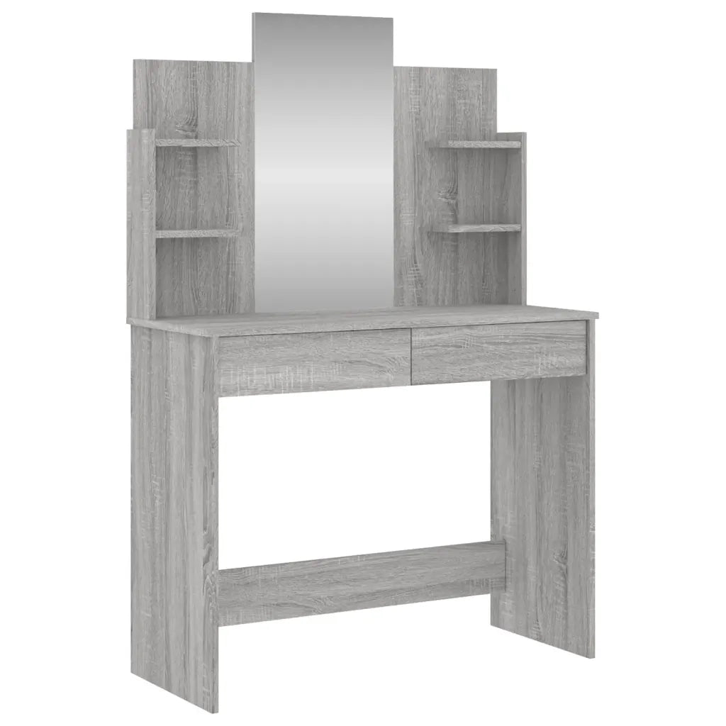 Toeletta con Specchio Grigio Sonoma 96x39x142 cmcod mxl 131395