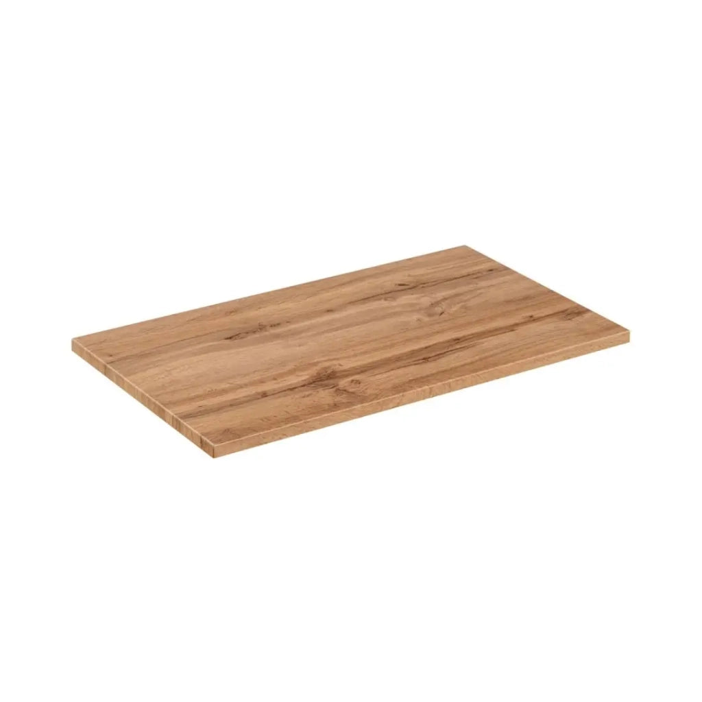 Set bagno ERMANO cashmere e finitura quercia 80cm: mobile sotto lavabo + piano per lavabo