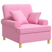 Poltrona XL con Cuscini Rosa Tessuto 42043494