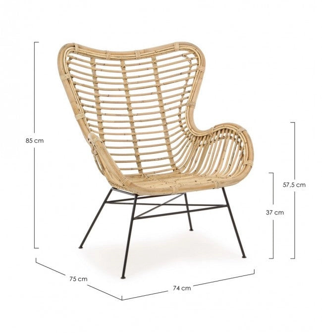 Set 4 Poltrone 74x75x85h cm Casilda