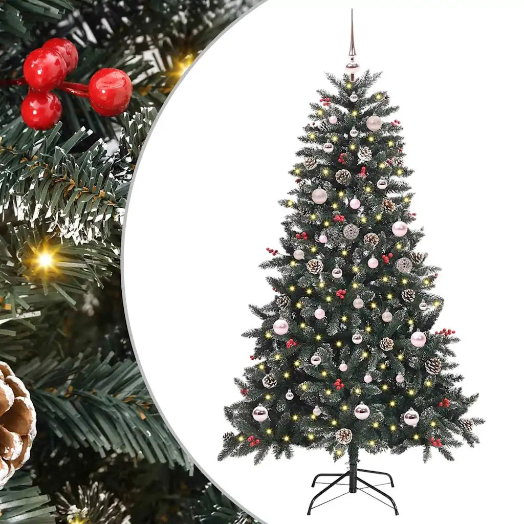 Albero di Natale artificiale con 150 LED Verde 150 cm 3395870