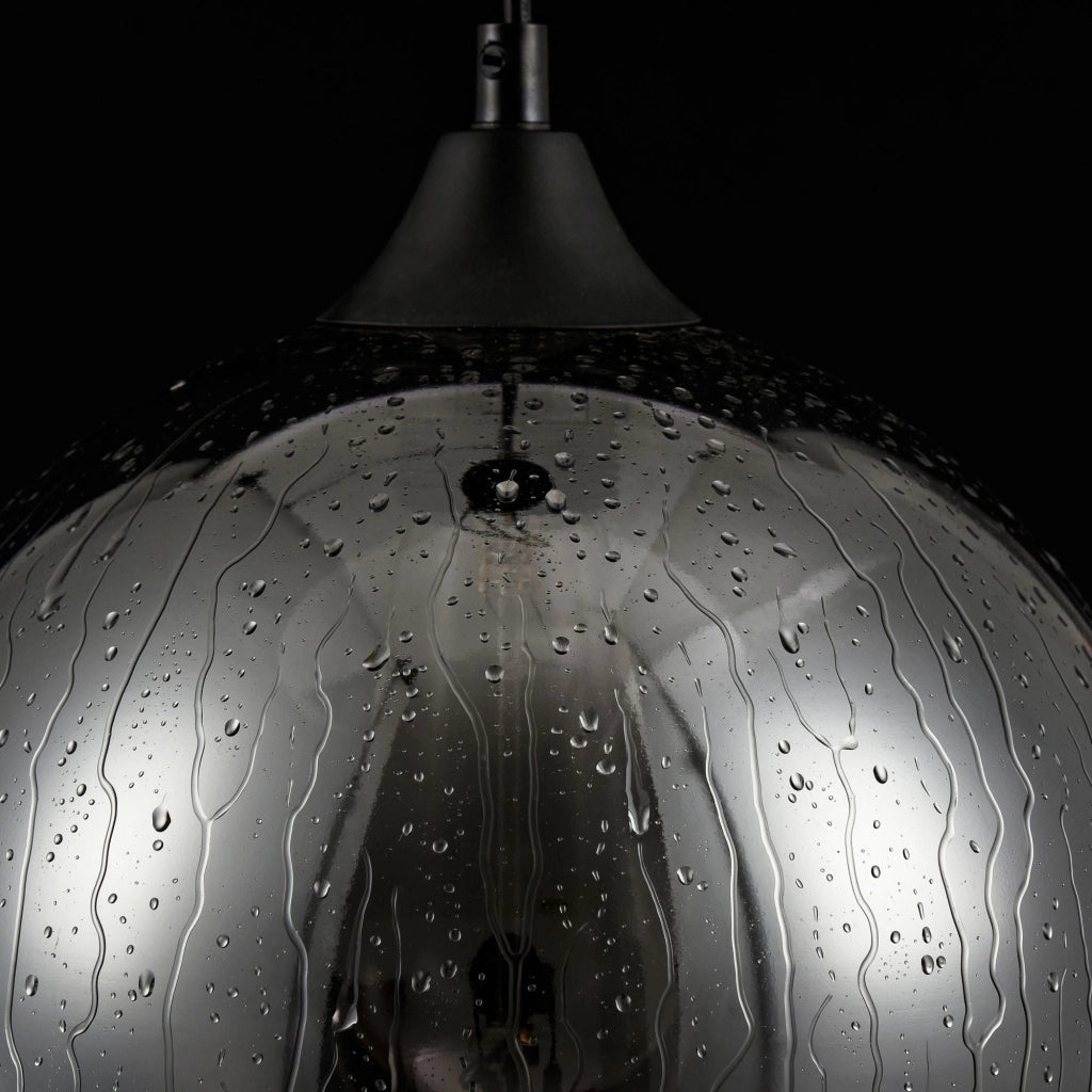Lampada pendente Pendant in Metallo Bergen Nero
