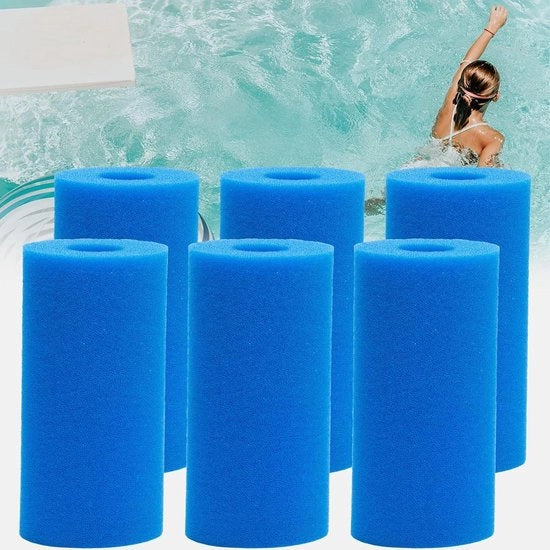Spongia per filtro tipo A riutilizzabile per piscine - schiuma per filtro tipo A per piscine - 6 pezzi