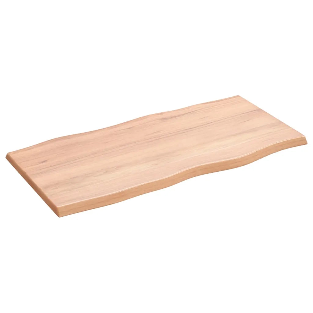 Piano Tavolo Marrone Chiaro 80x40x2 cm in Rovere Non Trattato 363938