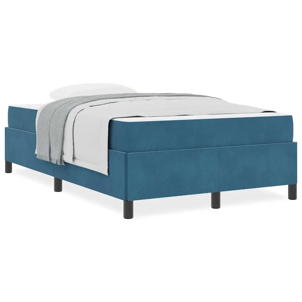 vidaXL Struttura del letto Blu scuro e bianco 120 x 200 cm Velluto