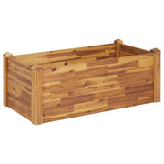 Fioriera rialzata per piante e fiori giardino 110 x 60 x 44 cm legno massello di acacia 02_0000984