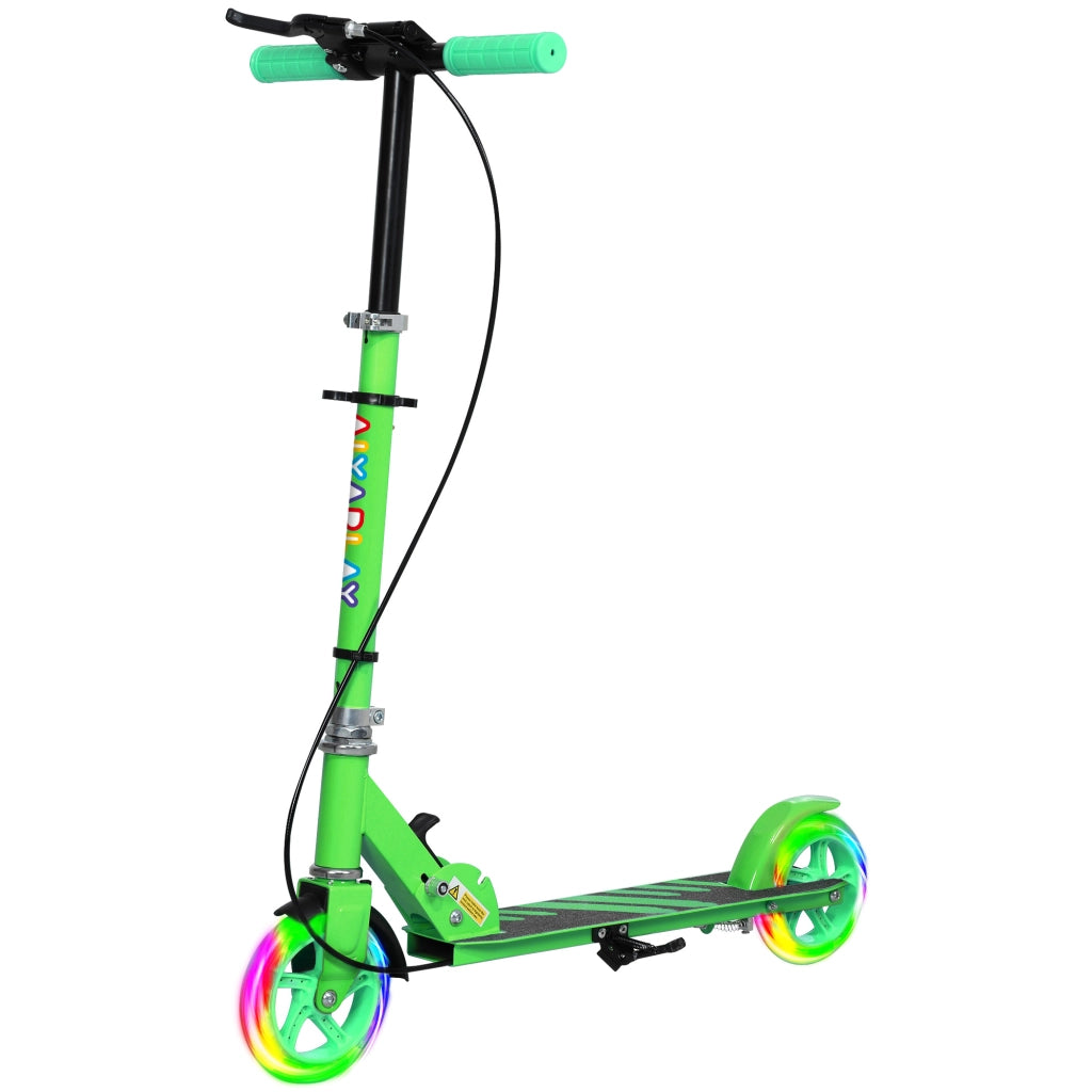 Monopattino per bambini pieghevole ¨C Xylo ¨C struttura in metallo con doppi freni, 3-8 anni, verde
