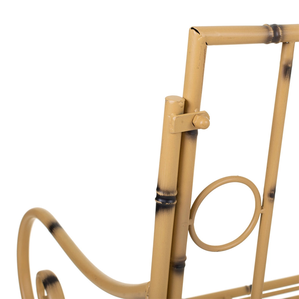Sgabello in metallo giallo 126x50x92h