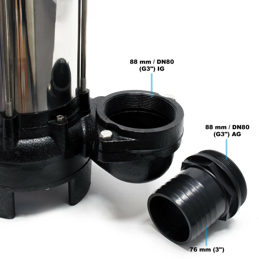 Pompa per acqua sporca con interruttore a galleggiante per biotrituratore da giardino 31200 l/h 2200 watt 16_0000611