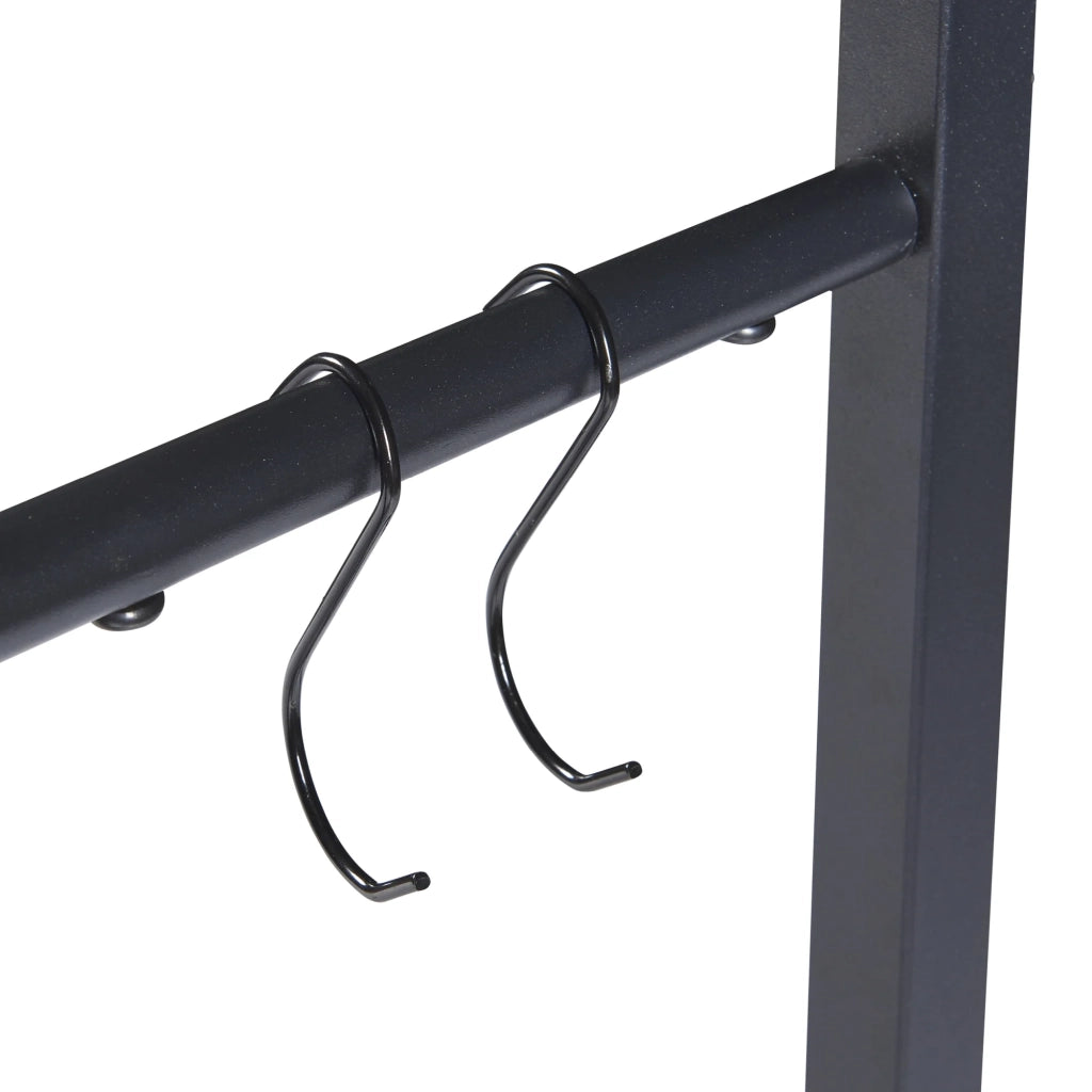 Portalegna in acciaio larghezza 40-65 cm nero 03_0010489