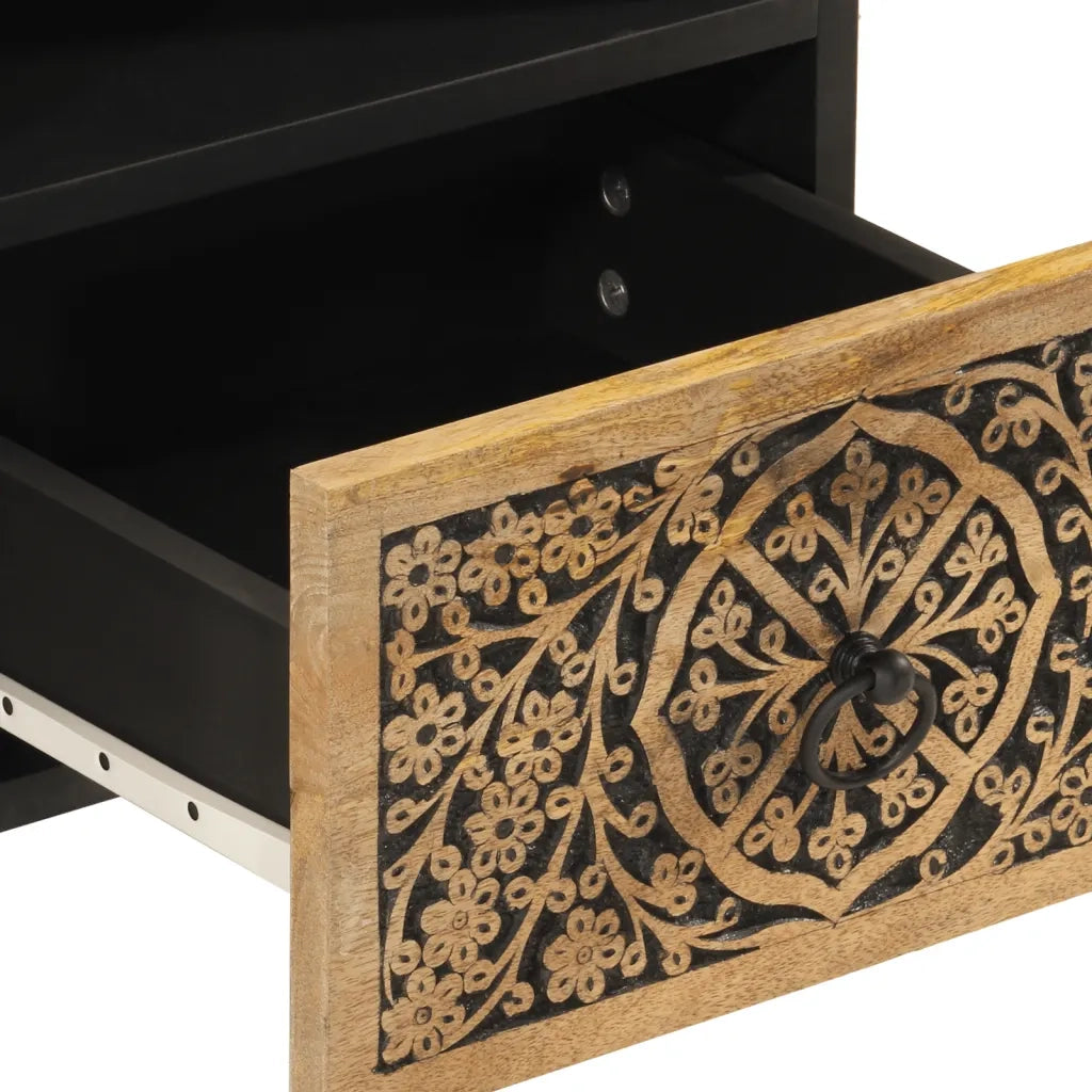 Mobile Porta TV-Credenza per TV 70x33x46 cm in Legno Massello di Mango