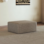 Divano modulare con chaise longue in tessuto velluto a coste senza montaggio seduta morbida camel