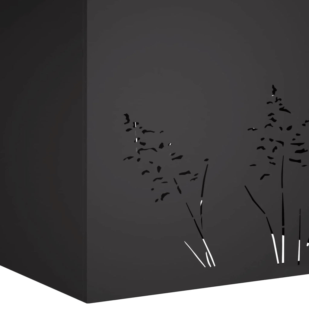 Vaso da giardino 2 pz Nero 50 x 30 x 49 cm 8005807