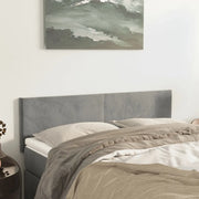 Testiera Grigio Chiaro 144x5x78/88 cm in Velluto 345798