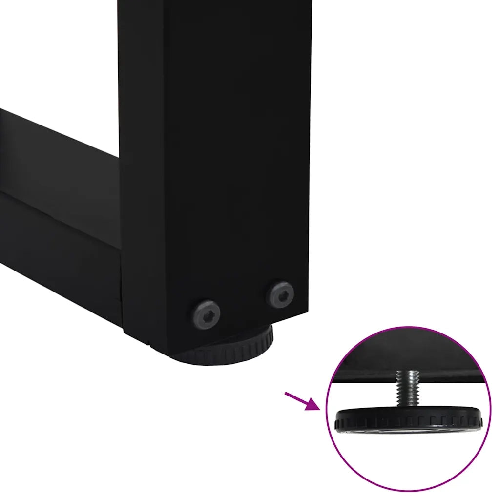 Gambe per Tavolino da Caffè a Forma di V 2 pz Nere 60x(42-43,3) cm Acciaio 4012632