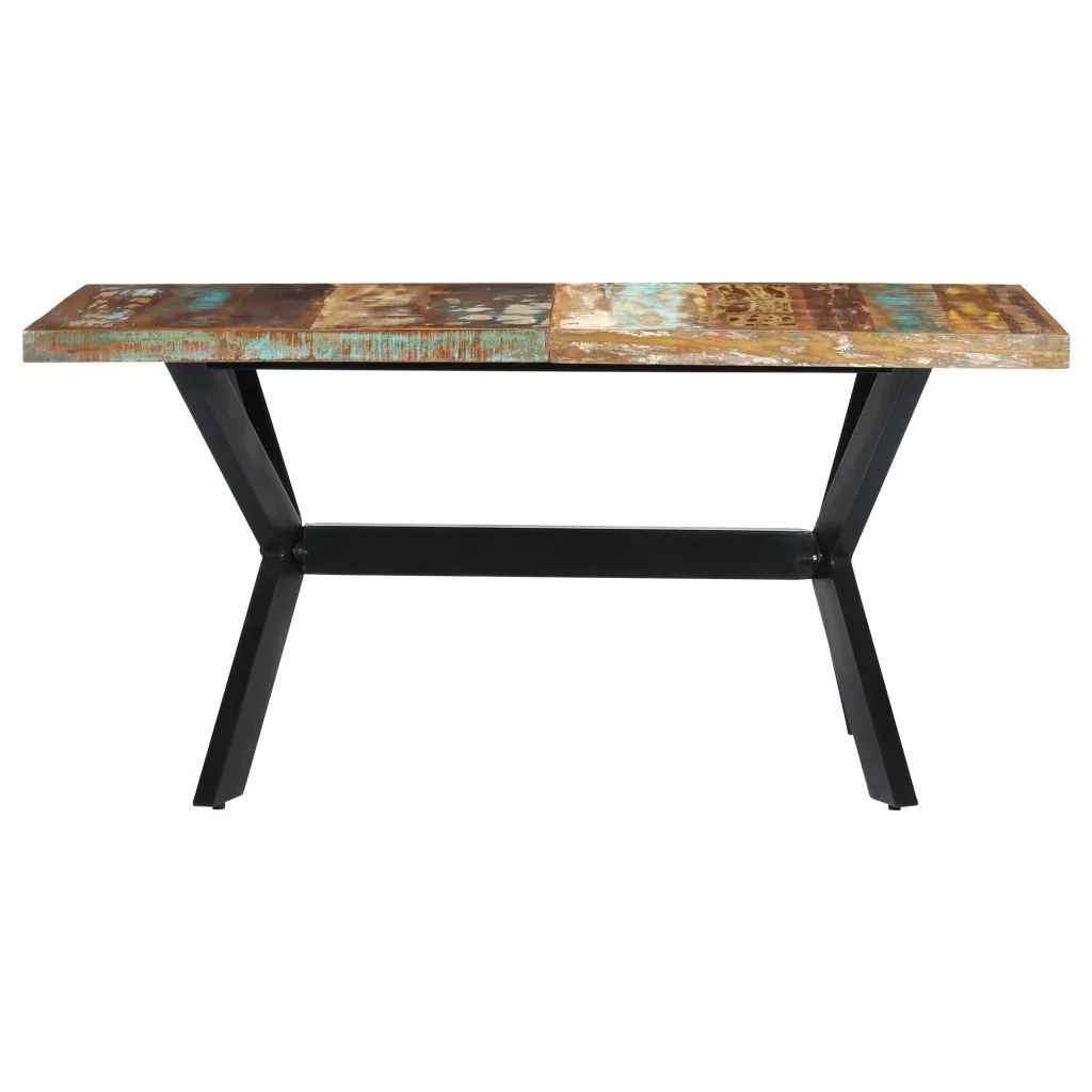 Tavolo da Pranzo 160x80x75 cm in Legno Massello di Recupero 247435