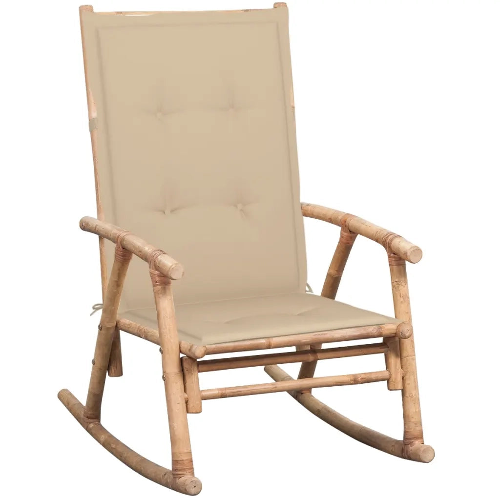 Sedia a Dondolo con Cuscino in BambÃ¹ cod mxl 46290