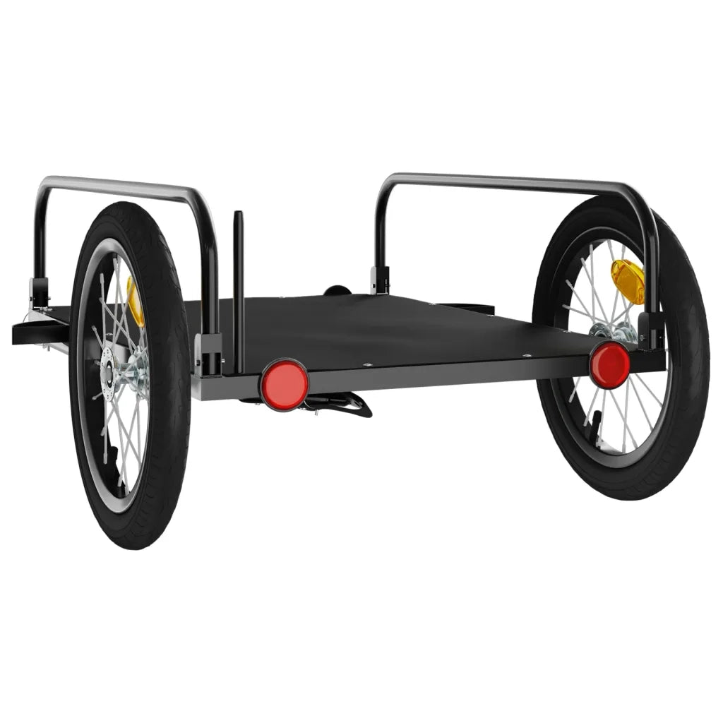Rimorchio da Bici Nero 126x63x34 cm in Ferro CFW8025986