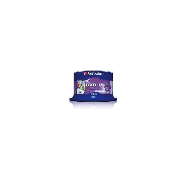 Verbatim dvd+r wide inkjet printable no id brand 4,7 gb 50 pz - 43512/50