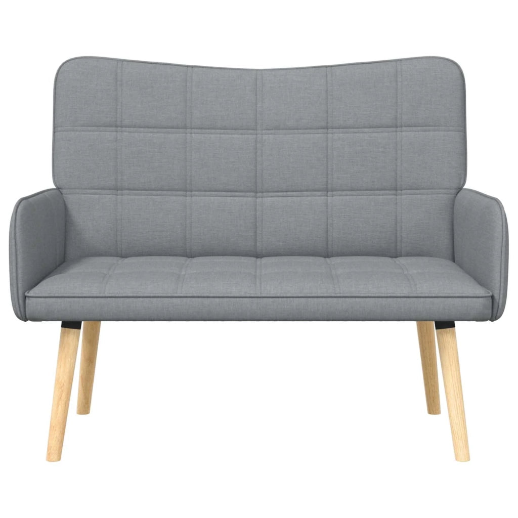 Sofa a Due Posti Grigio chiaro 115 x 61 x 87 cm Tessuto